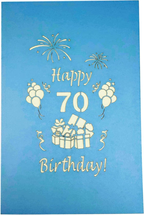 iGifts And Cards Happy 70th Birthday 3D Pop Up Greeting Card, Awesome Gifts for Women Turning Seventy