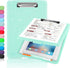 Sooez Glitter Clipboard with Storage - Cute 8.5x11 Clip Boards, Sparkle Plastic Clipboard Folder for Women, Office