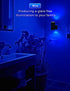 Dimmable 2 Pack L LOHAS LED Blue Night Light, Night Lights Plug into Wall, Nightlight, Light Sensor, Calm Blue