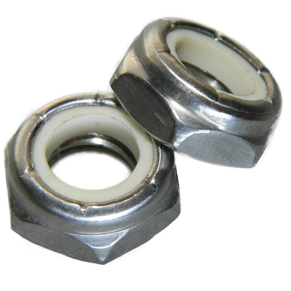 Generic 5/16-18 Jam Hex Nuts, Stainless Steel 18-8, Nylon Locking, Qty 50