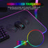 Hcman RGB Gaming Mouse Pad - Large LED Light Mousepad with Non-Slip Rubber Base (31.5 x 12 Inch)