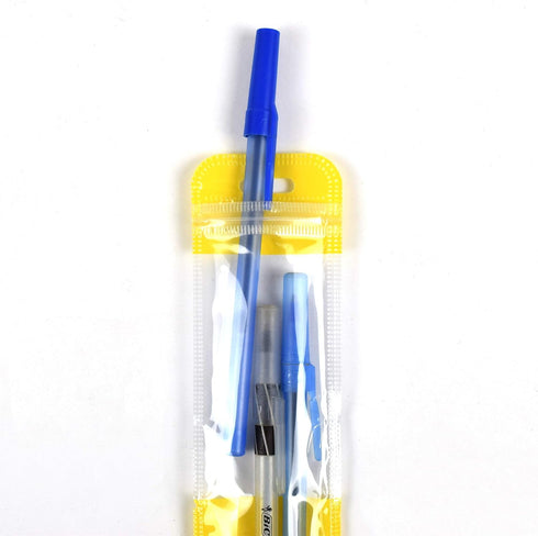 100pcs 2.36 inch 10.63 inch) Clear Window Half Color Back Hang Hole Resealable Storage Bags for Stationary, Beauty