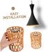 POPETPOP Cylindrical Decorative Lamp Shade Soft Light Cover for Chandelier Pendant and Wall Sconce Quick Installation