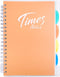 Yoment 5 Subject Notebook with Tabs, 8"x 10", Large Notebook with Dividers, 240 Pages, Plastic Hardcover, Orange