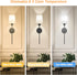Set Dimmable Battery Operated Wall Sconce of Two, Sconces Wall Decor, Rechargeable Wall Lamp for Bedroom, Living Room
