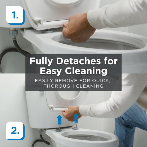 GC550126 Gerber Soft-Close Elongated Toilet Seat with One-Button Quick-Release, Top-Mount Installation, Non-Slip