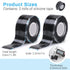 Black Self Fusing Silicone Tape, 2 PCS 1" X 11.8 Ft for Pipe Hose Repair, Waterproof Silicone Grip Thick Tape