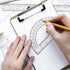 Tdfronien 2 Packs 12 Inch 6 Inch Set Set Set Plastic Ruler and Plastic Protractor Clear Math Geometry Classroom Angle