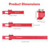 DRAXZOR 3PCS Set, Inch (6", 8", 12") Woodworking Ruler Precision Pocket Ruler with Adjustable Slide Stop, Aluminum