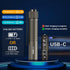 T1A Clip,1300 VTIGER Mini Pocket EDC Flashlight with Lumen Compact AA Rechargeable LED Little Flashlights, Super Bright