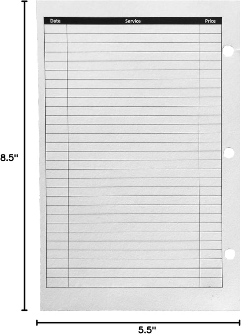 Stylist Binder Insert Cards, Salon Client Profile Cards (100 per Pack, 5.5" X 8.5") for Hair Stylist and Spa