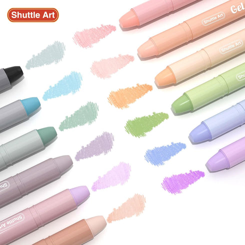 Shuttle Art 12 Mild Colors Bible Highlighters and Pens, No Bleed Gel Highlighters for Journaling Highlighting Studying