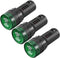 uxcell 3Pcs Green Indicator Light with Buzzer AC/DC 12V, 22mm Panel Mount Flashing Alarm for HVAC, DIY Projects