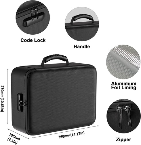 DocSafe 5200°F Document Organizer with Lock, Fireproof & Waterproof Box, 8 Layers for Important Documents