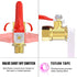 MEANLIN 1/4 Inch Air Compressor Regulator with Gauge, Inline 0-180 PSI for Air Compressor & Pneumatic Tools (Four-way