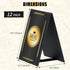 12 Pack 5"x 7", (12 Pack, 5" 7") PU Leatherette Table Tents, Double-Sided Menu Holders A-Frame Table Tents
