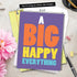 NobleWorks Jumbo All Occasions Greeting Card 8.5 x 11 Inch with Envelope (1 Pack) - Big Happy Everything J6115OCG