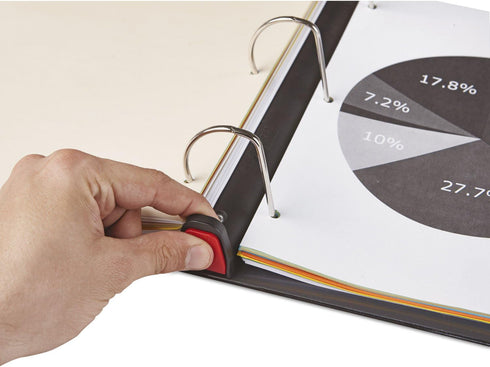 Universal UNV30751 3 in. Capacity 11 in. x 8.5 in. 3 Rings Deluxe Easy-to-Open D-Ring View Binder - Black by Universal