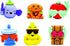 Raymond Geddes 3D Snack Attack Eraser Toppers - 48 Colorful Small Pencil Toppers for Kids