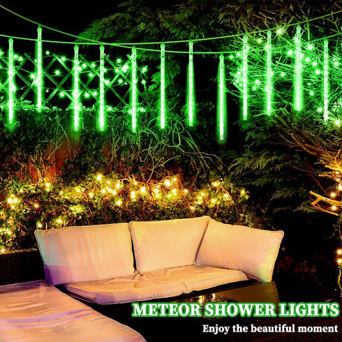 Roytong 10 12 Inch 360 High Brightness Tube LED Meteor Shower Rain Lights Cascading Falling Rain Outdoor Light