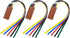 Chris.W 3Pack Ribbon Bookmarks for Bible, 5-Page Ribbon Markers with Artificial Leather and Colorful Ribbons