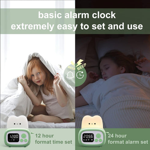 QANYI Small Timer Clock Toaster Lamp, Cute Night Light with Time Management Tool for Kids