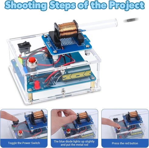 MiOYOOW Soldering Practice Kit, Electric Magnetic Transmitter Project, Mini DIY Shooting Game Kit