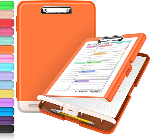 Sooez Clipboard with Storage, Clip Board 8.5 x 11 with Pen Holder,