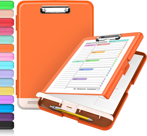 Sooez Clipboard with Storage, Clip Board 8.5 x 11 with Pen Holder,