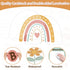 Boho Happy Birthday Bulletin Board Decorations Set with Rainbow Chart and Cutouts for School Calendar and Birthday