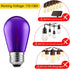 S14 Bulbs, 24Pack 1W Bulbs E26 Bulbs Meconard Purple and Orange LED Light Plastic Shatterproof Waterproof LED