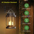 FriutShine 2 Pack) Solar Lantern Outdoor Indoor Use Hanging Solar Lights with Realistic Flickering Flameless Candle