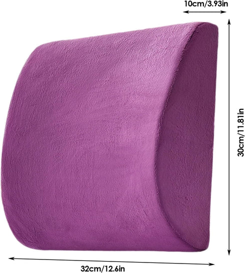 Generic Lumbar Support Pillow - Memory Foam Orthopedic Back Cushion, Breathable Travel Seat Cushion | Comfortable Car