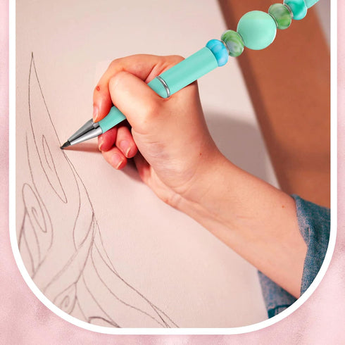Ctosree 24 Pieces Beadable Inkless Pencil Set, Everlasting Reusable Pencil for Writing and Drawing
