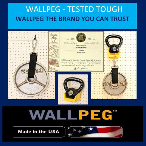 WallPeg PegBoard Bin Kit - 7 Large Bins for Craft Room Storage & Garage Pegboard Organization