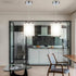 60W 110V (2 Pack) Modern Crystal Chandelier Lighting LED Light Crystal Ceiling Light Crystal Pendant Lamp Adjustable