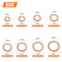 Copper Washers - 150PCS Assortment Kit with 8 Sizes Copper Metric Sealing Flat Washers