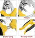 2pcs 8 Inch Industrial Scissors Multi-Purpose Shears with Stainless Steel Blades and Black Yellow Handle
