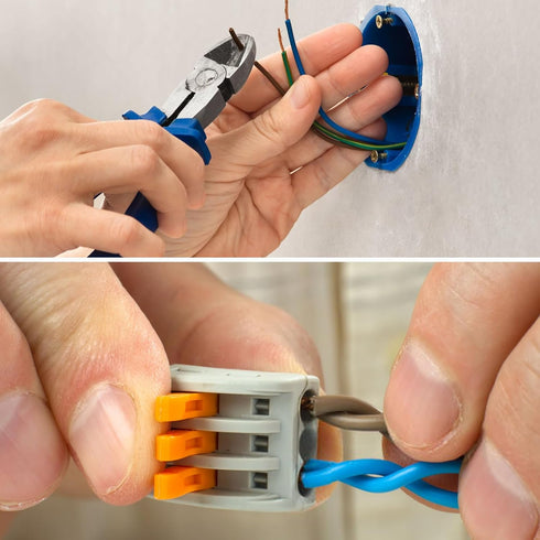 NineLeaf Wire Connectors Push-in, 3 Circuit Inline Splices for Cables from 28 to 12 AWG, 20 Pack