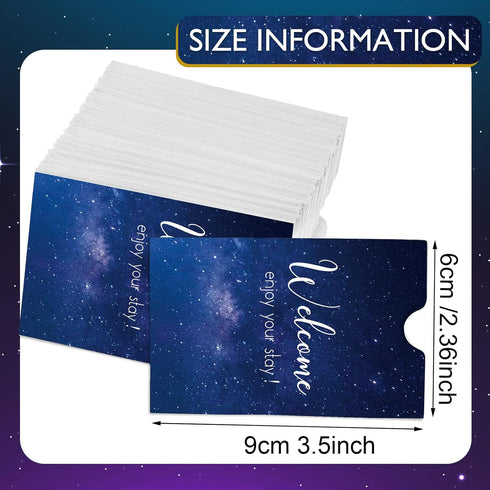 Geyee 500 Pcs Hotel Key Card Envelope Key Card Holder Sleeves Keycard Envelope Sleeve Enjoy Your Stay Key Cover for Hotel, 2.4 x 3.5 Inch (Dreamy Style)