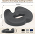 Tailbone, TushGuard Ergonomic Donut Pillow Seat Cushion with Raised Rear Support, Large Memory Foam Cushion