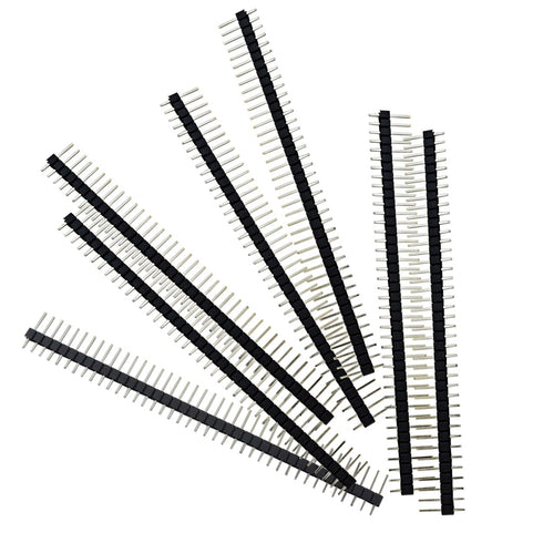100pcs Lystaii Straight Single Row 40 Pin 0.1 Inch (2.54mm) Male Header Connector for PCB Board