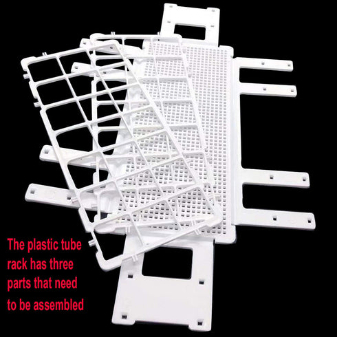 Plastic Test Tube Rack 2 Pack, 21 Holes Lab Holder for 30mm and Below Test Tubes, Detachable