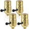 Saysurey 4 Pcs UL Listed Lamp Socket Replacement 2 Way Medium-High Light Settings