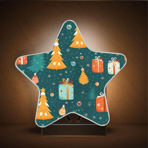 ALAZA Christmas Tree Snowflake Xmas Green Star Shaped LED Night Light Dusk to Dawn Sensor Plug in Night Home Decor Desk