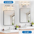 3-Light E26 (Bulbs comzler Bathroom Light Fixtures Over Mirror, Brushed Nickel Crystal Wall Sconce with Base for Mirror