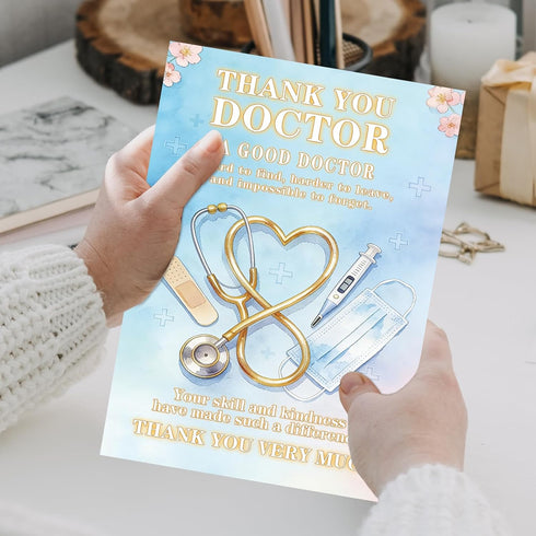 MOROLURU Thank You Doctor Card Appreciation Card for Doctor or Medical Professional, Gratitude Greeting Card