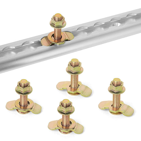 L Track Threaded Stud Fittings, Pack of 10 Double Stud Lug Fitting for Tie Down with L Track Rails