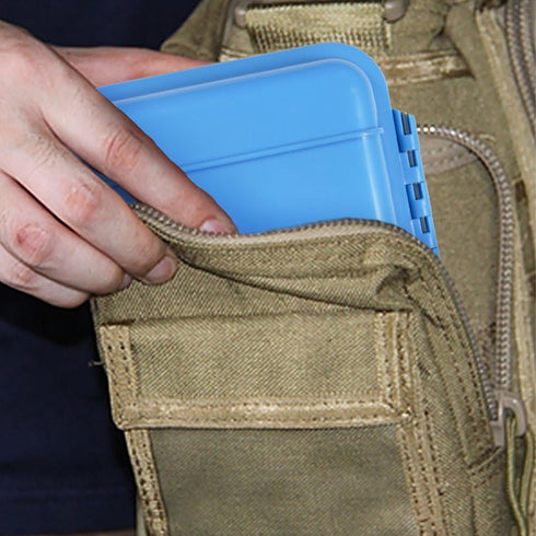 VGEBY Waterproof Box, Shockproof Dry Storage Box with Hard Plastic Protective Grip, Small, Blue