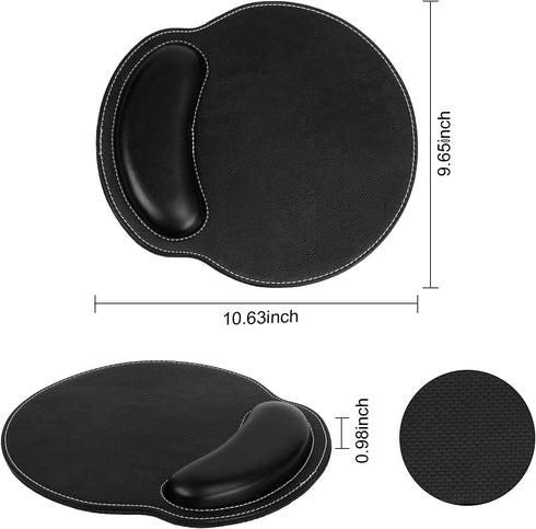 RICHEN Ergonomic PU Leather Keyboard Wrist Rest and Mouse Pad Set with Memory Foam for Computer/Laptop, Comfortable